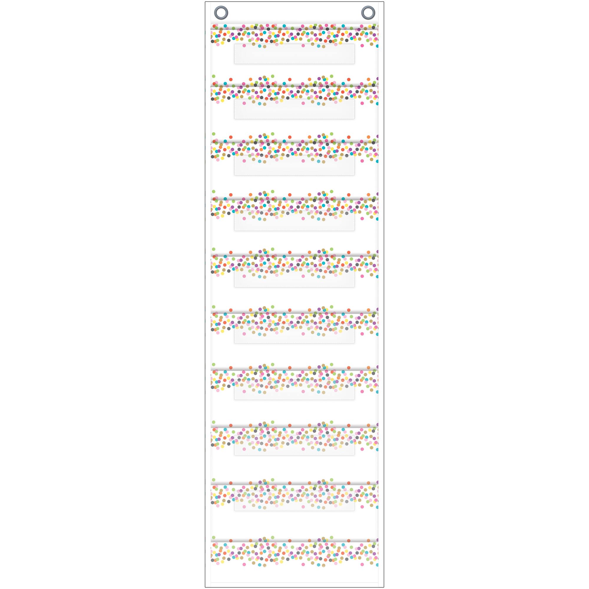 Confetti 10 Pocket File Storage Pocket Chart